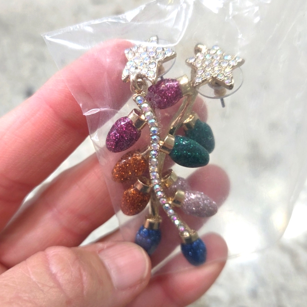 BaubleBar Pink and Purple Earrings Elegant Jewelry Festive Christmas Holiday